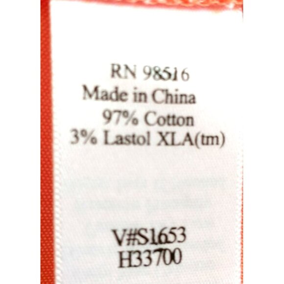 SOLD_SOLD_SOLD!!  Coldwater Creek Blouse Peplum No Iron Peach Cotton Blend - XL - Picture 8 of 9